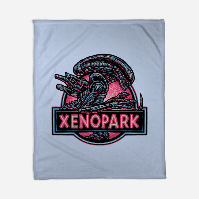 Welcome To Xenopark-None-Fleece-Blanket-glitchygorilla