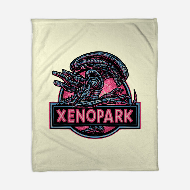 Welcome To Xenopark-None-Fleece-Blanket-glitchygorilla