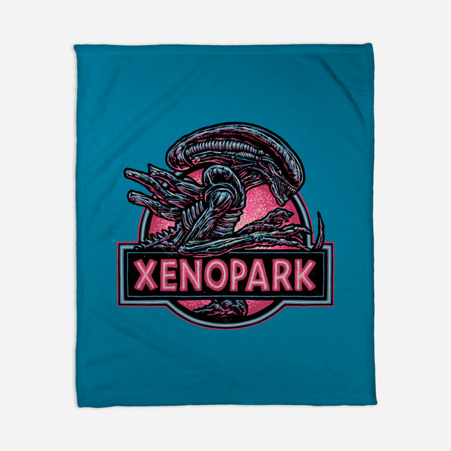 Welcome To Xenopark-None-Fleece-Blanket-glitchygorilla