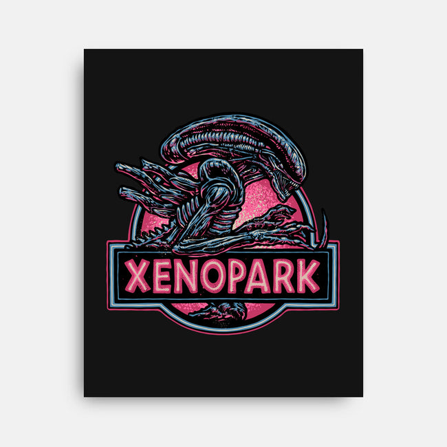 Welcome To Xenopark-None-Stretched-Canvas-glitchygorilla