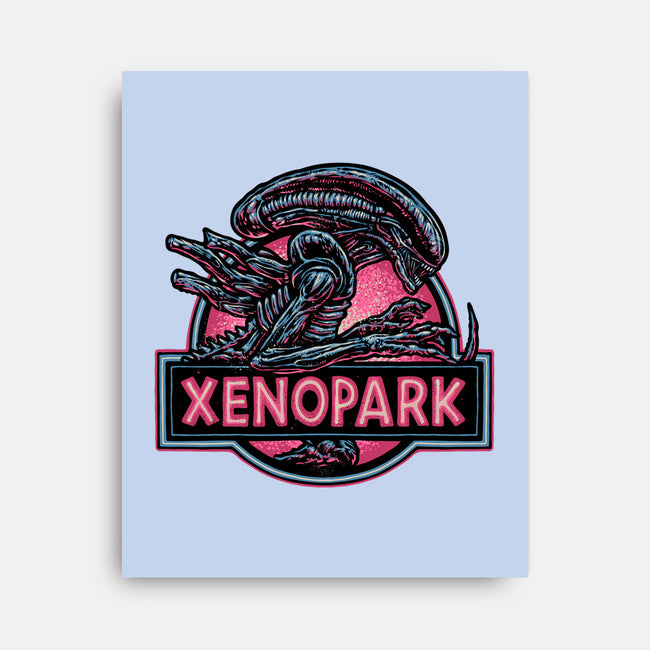 Welcome To Xenopark-None-Stretched-Canvas-glitchygorilla
