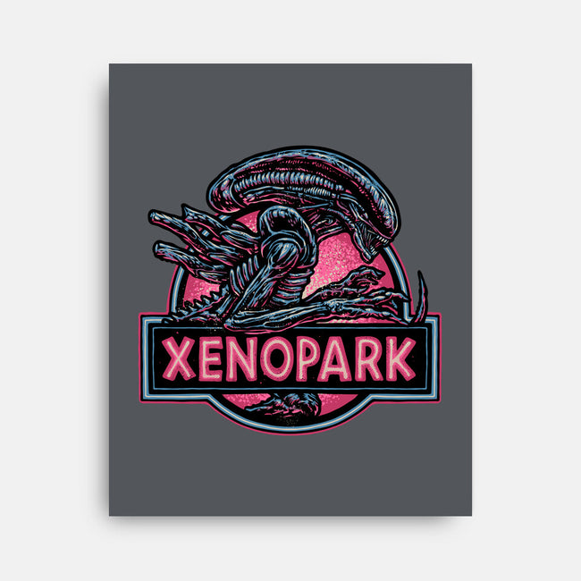 Welcome To Xenopark-None-Stretched-Canvas-glitchygorilla