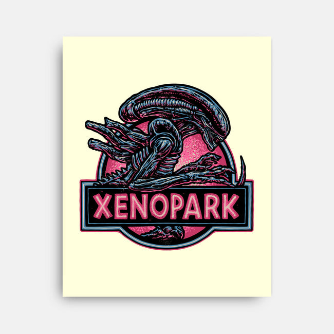 Welcome To Xenopark-None-Stretched-Canvas-glitchygorilla