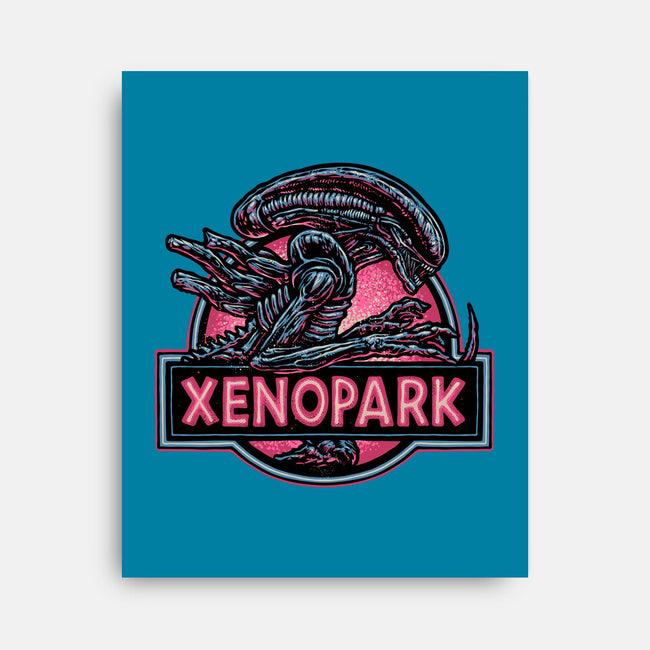 Welcome To Xenopark-None-Stretched-Canvas-glitchygorilla
