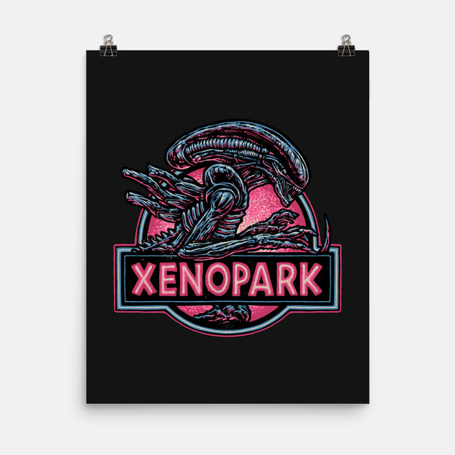 Welcome To Xenopark-None-Matte-Poster-glitchygorilla