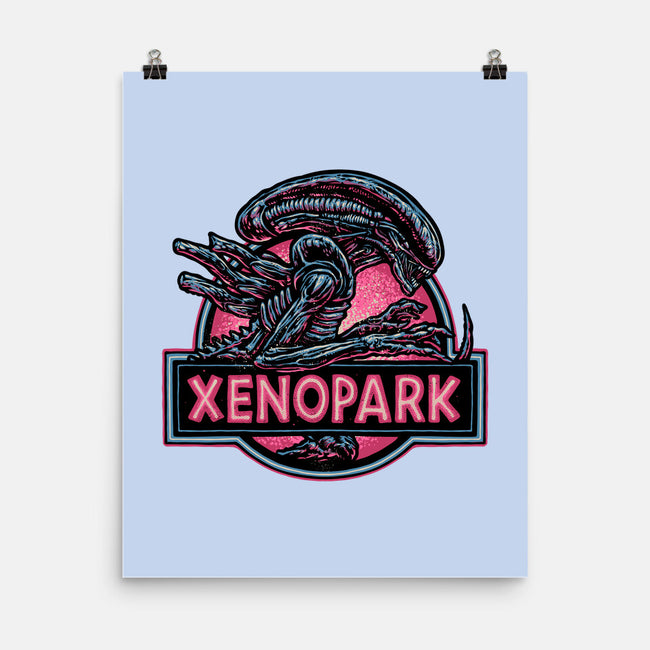 Welcome To Xenopark-None-Matte-Poster-glitchygorilla