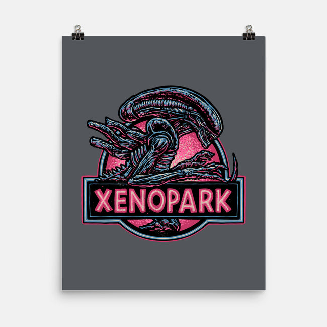 Welcome To Xenopark-None-Matte-Poster-glitchygorilla