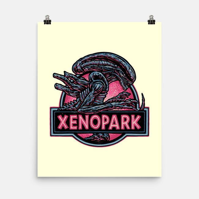 Welcome To Xenopark-None-Matte-Poster-glitchygorilla