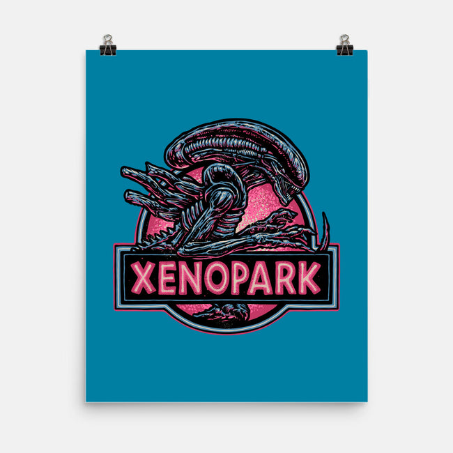 Welcome To Xenopark-None-Matte-Poster-glitchygorilla