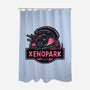 Welcome To Xenopark-None-Polyester-Shower Curtain-glitchygorilla