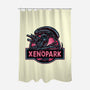 Welcome To Xenopark-None-Polyester-Shower Curtain-glitchygorilla
