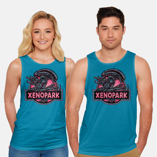 Welcome To Xenopark-Unisex-Basic-Tank-glitchygorilla