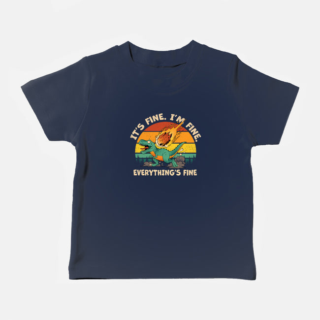 It's Fine I'm Fine Everythings Fine-Baby-Basic-Tee-dandingeroz