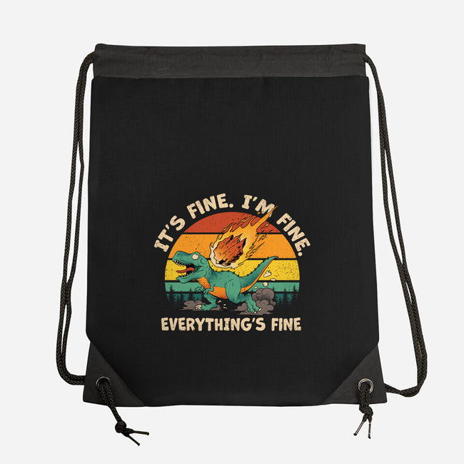 It's Fine I'm Fine Everythings Fine-None-Drawstring-Bag-dandingeroz