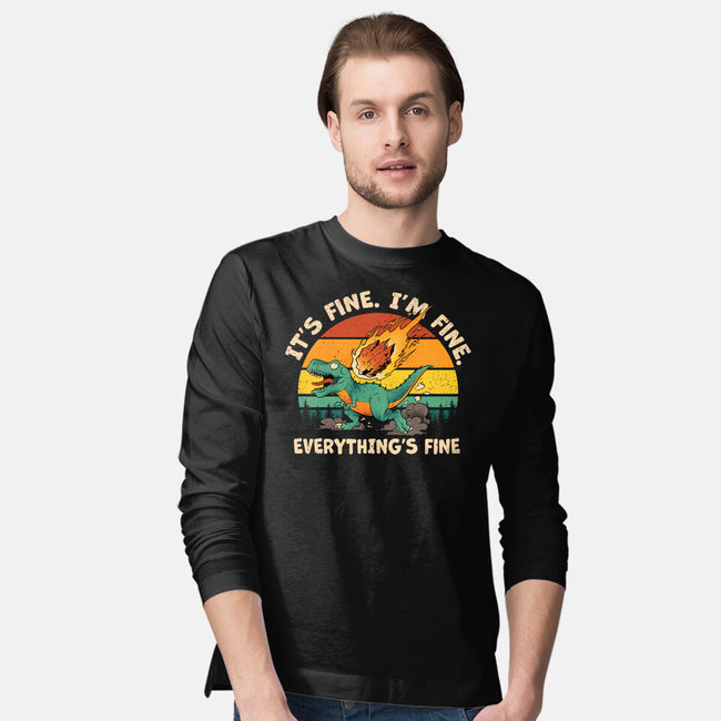 It's Fine I'm Fine Everythings Fine-Mens-Long Sleeved-Tee-dandingeroz