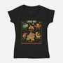 Jurassic Snack-Womens-V-Neck-Tee-krisren28