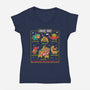 Jurassic Snack-Womens-V-Neck-Tee-krisren28
