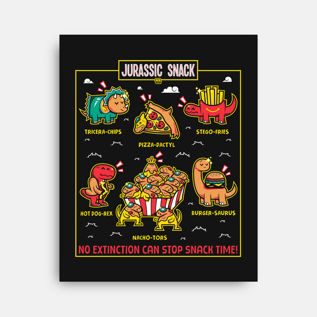 Jurassic Snack-None-Stretched-Canvas-krisren28