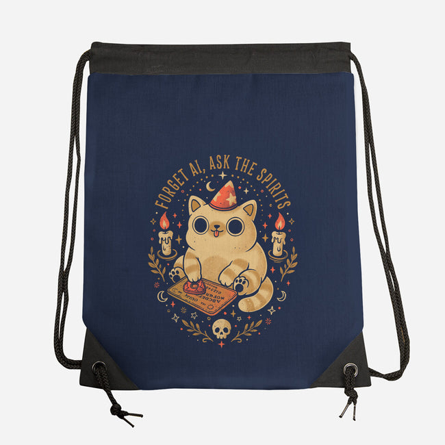 Forget AI Ask The Spirits-None-Drawstring-Bag-eduely