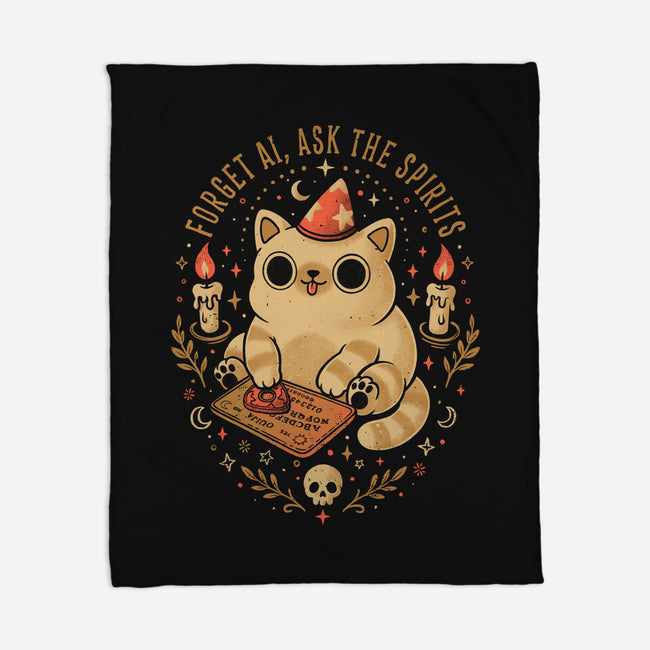 Forget AI Ask The Spirits-None-Fleece-Blanket-eduely