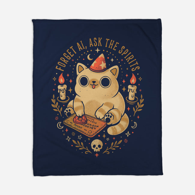 Forget AI Ask The Spirits-None-Fleece-Blanket-eduely