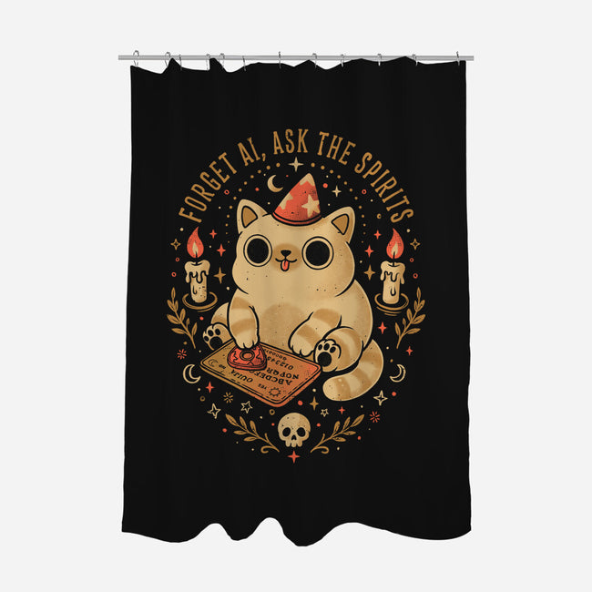 Forget AI Ask The Spirits-None-Polyester-Shower Curtain-eduely