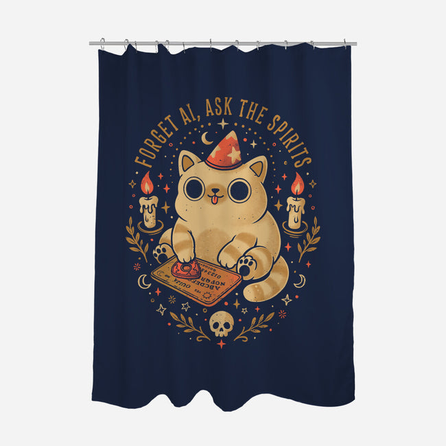 Forget AI Ask The Spirits-None-Polyester-Shower Curtain-eduely