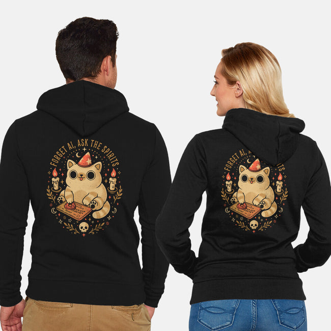 Forget AI Ask The Spirits-Unisex-Zip-Up-Sweatshirt-eduely
