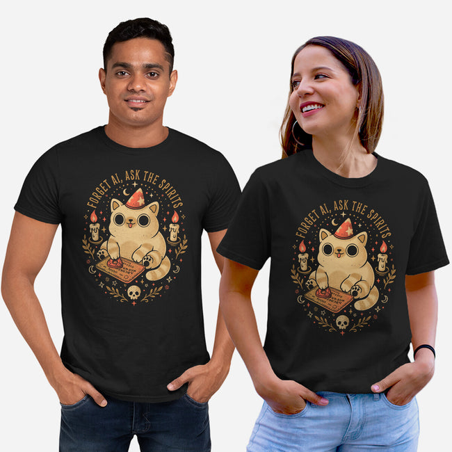 Forget AI Ask The Spirits-Unisex-Basic-Tee-eduely
