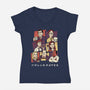 Office Colleagues-Womens-V-Neck-Tee-P1yu5h