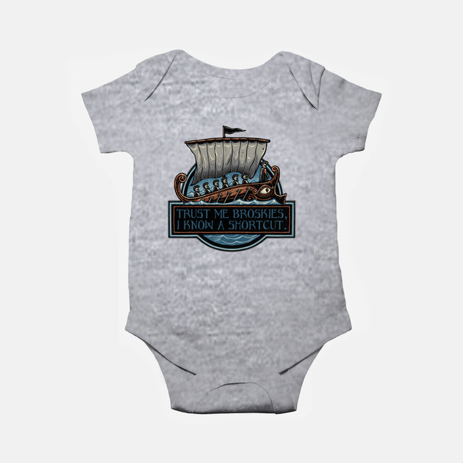 Shortcut Took 10 Years-Baby-Basic-Onesie-glitchygorilla