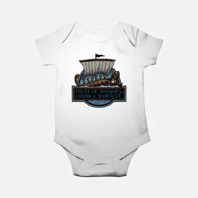 Shortcut Took 10 Years-Baby-Basic-Onesie-glitchygorilla