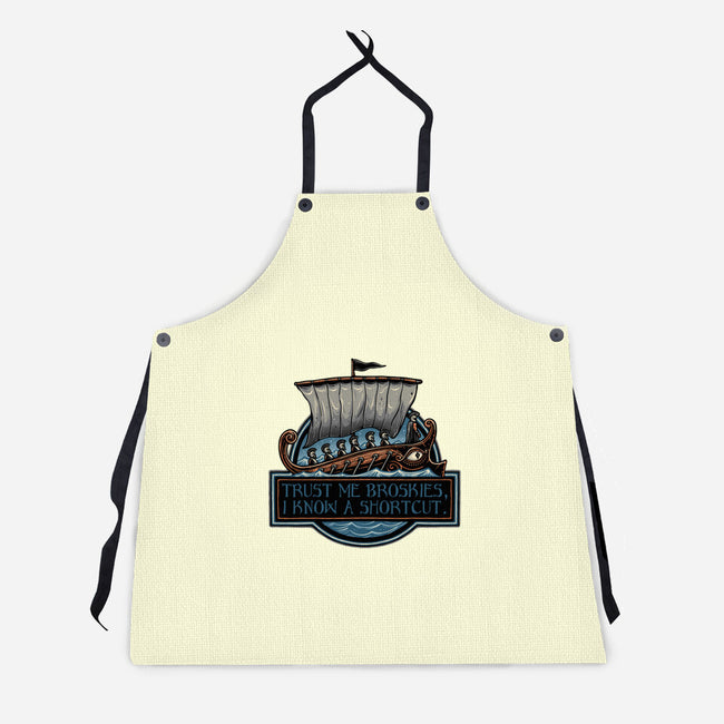 Shortcut Took 10 Years-Unisex-Kitchen-Apron-glitchygorilla