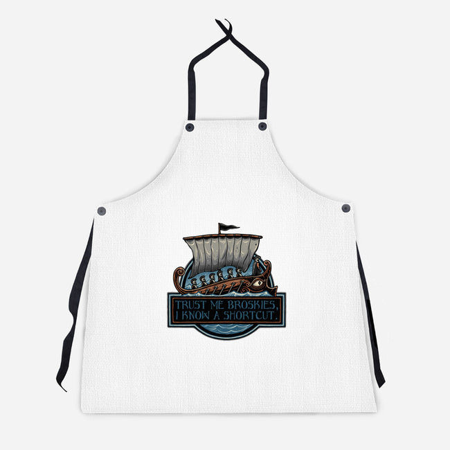Shortcut Took 10 Years-Unisex-Kitchen-Apron-glitchygorilla
