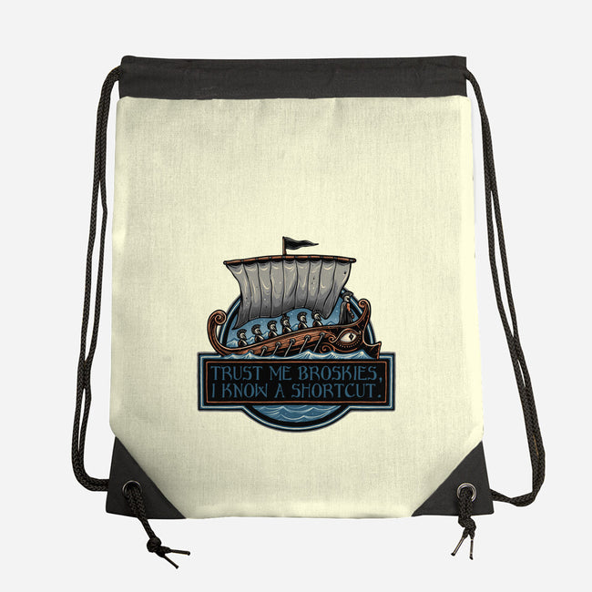 Shortcut Took 10 Years-None-Drawstring-Bag-glitchygorilla