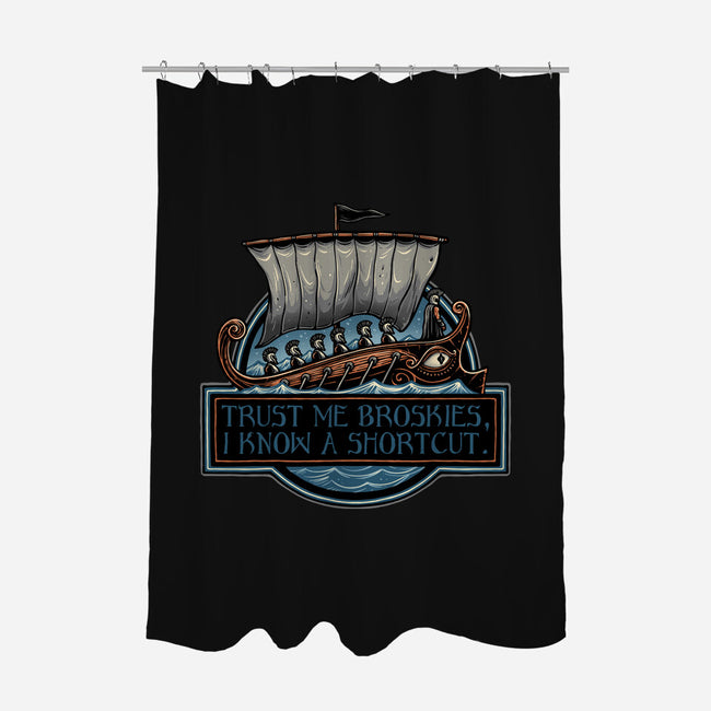 Shortcut Took 10 Years-None-Polyester-Shower Curtain-glitchygorilla