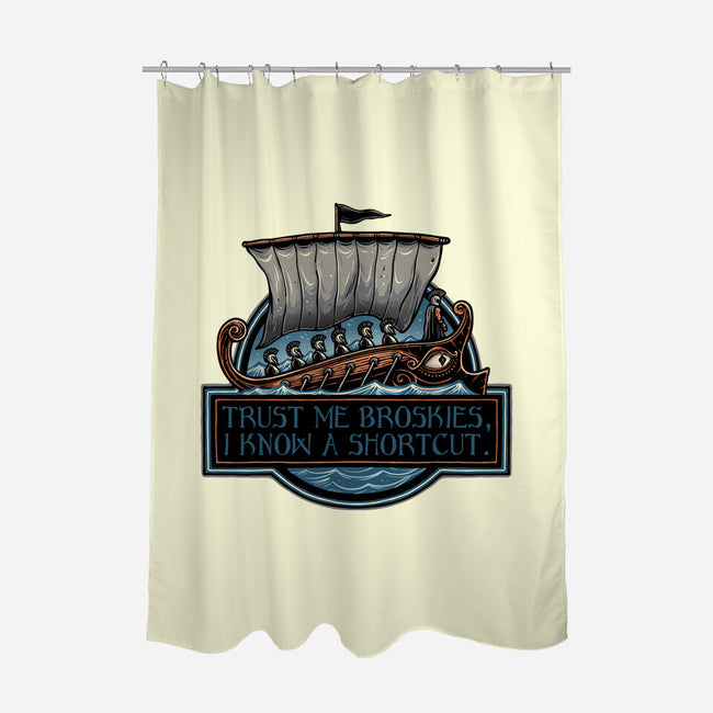 Shortcut Took 10 Years-None-Polyester-Shower Curtain-glitchygorilla