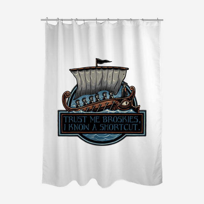 Shortcut Took 10 Years-None-Polyester-Shower Curtain-glitchygorilla