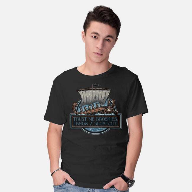 Shortcut Took 10 Years-Mens-Basic-Tee-glitchygorilla