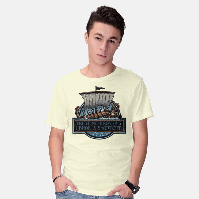 Shortcut Took 10 Years-Mens-Basic-Tee-glitchygorilla