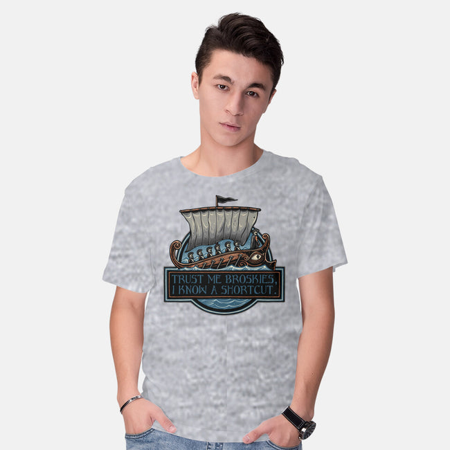 Shortcut Took 10 Years-Mens-Basic-Tee-glitchygorilla