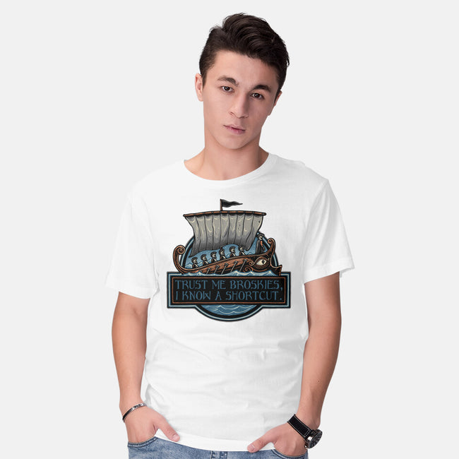 Shortcut Took 10 Years-Mens-Basic-Tee-glitchygorilla