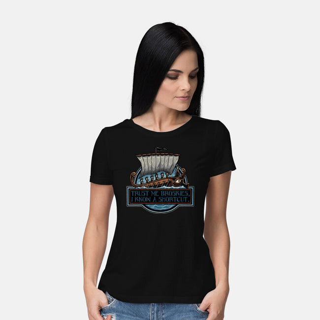 Shortcut Took 10 Years-Womens-Basic-Tee-glitchygorilla