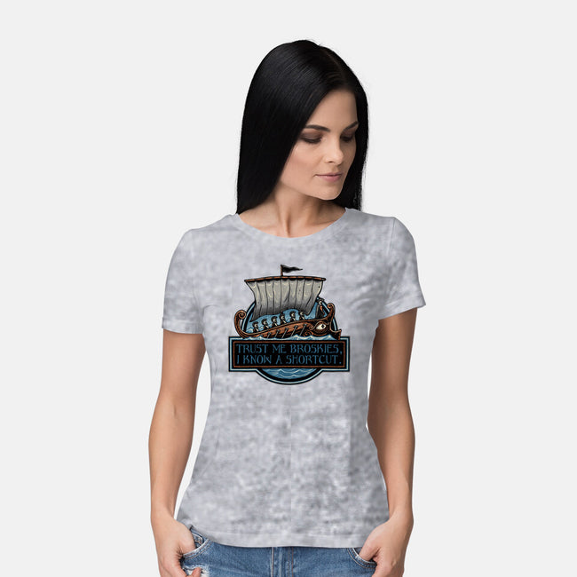 Shortcut Took 10 Years-Womens-Basic-Tee-glitchygorilla