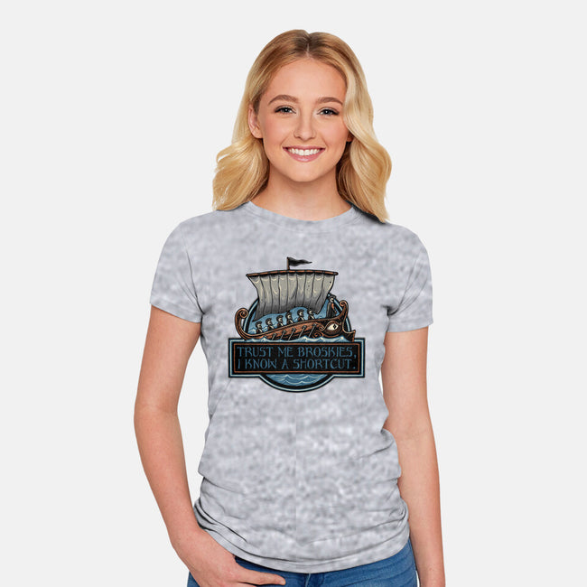 Shortcut Took 10 Years-Womens-Fitted-Tee-glitchygorilla