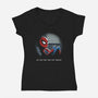 With Great Books Comes Great Knowledge-Womens-V-Neck-Tee-Popnotic