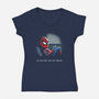 With Great Books Comes Great Knowledge-Womens-V-Neck-Tee-Popnotic