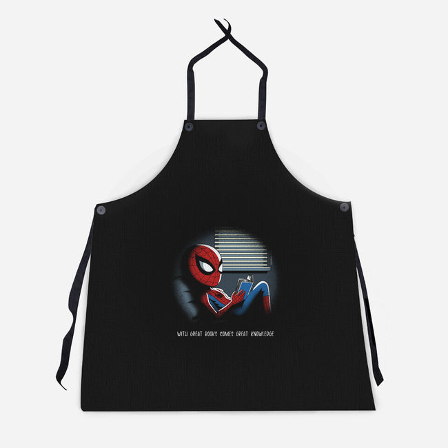 With Great Books Comes Great Knowledge-Unisex-Kitchen-Apron-Popnotic