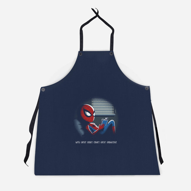 With Great Books Comes Great Knowledge-Unisex-Kitchen-Apron-Popnotic