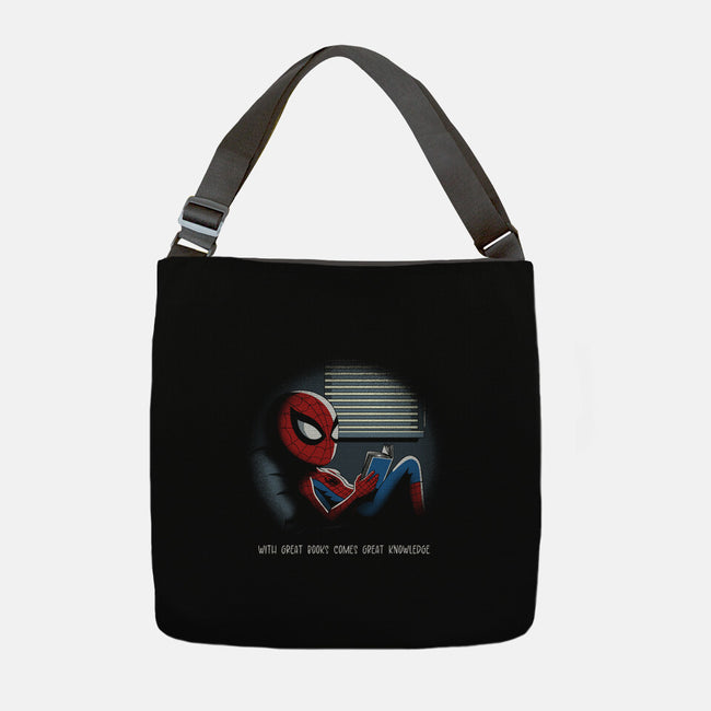 With Great Books Comes Great Knowledge-None-Adjustable Tote-Bag-Popnotic
